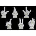 H2H Small Ceramic Hand Signal Sculpture on Base, White H22502268